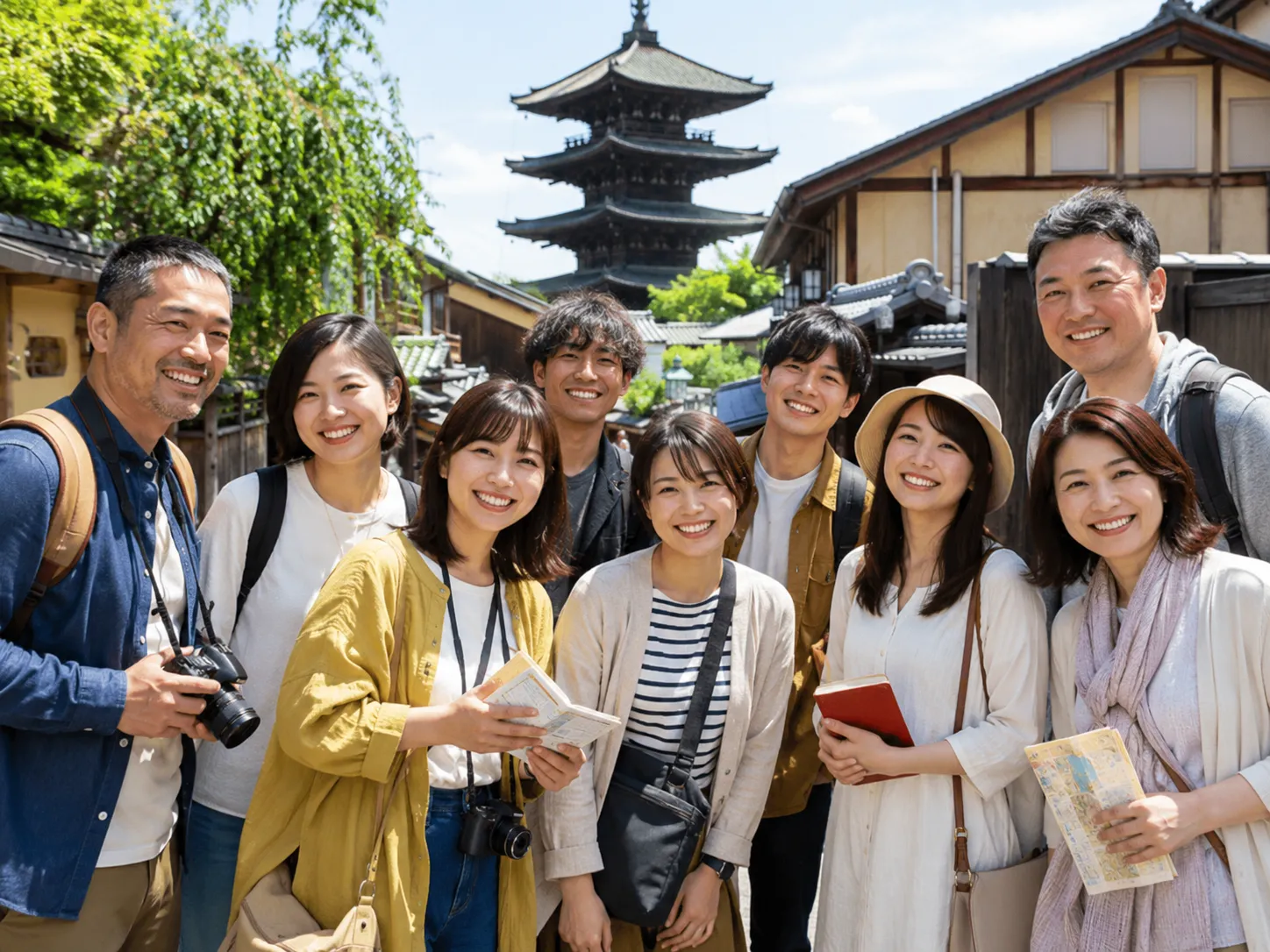 日本旅行が好きな人たちが集まるイメージ